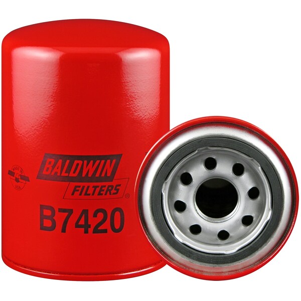 Baldwin Filters Oil Fltr, Spin-On, 5-3/8"x3-11/16"x5-3/8" B7420 - main